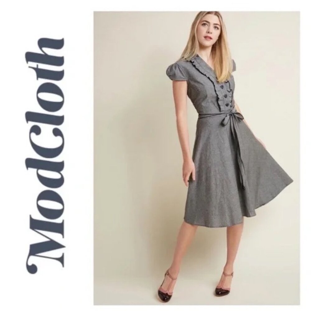 Modcloth About the Artist Dress Vintage Retro Twee